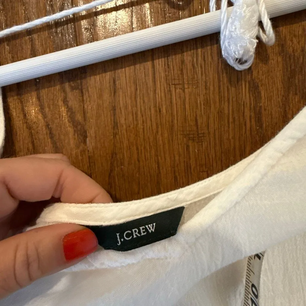 J.Crew white cotton gauze tunic coverup small - Image 3