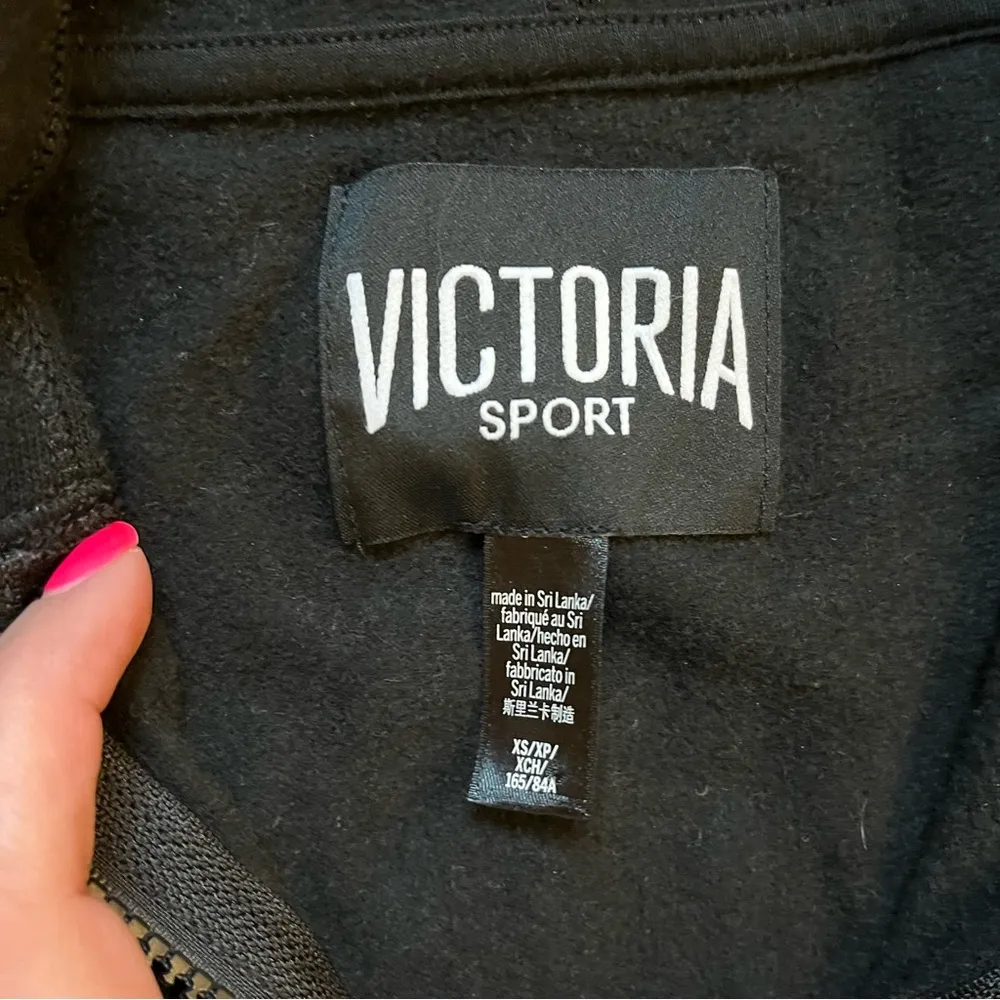 Victoria’s Secret sport black zip up hoodie size XS - Image 3