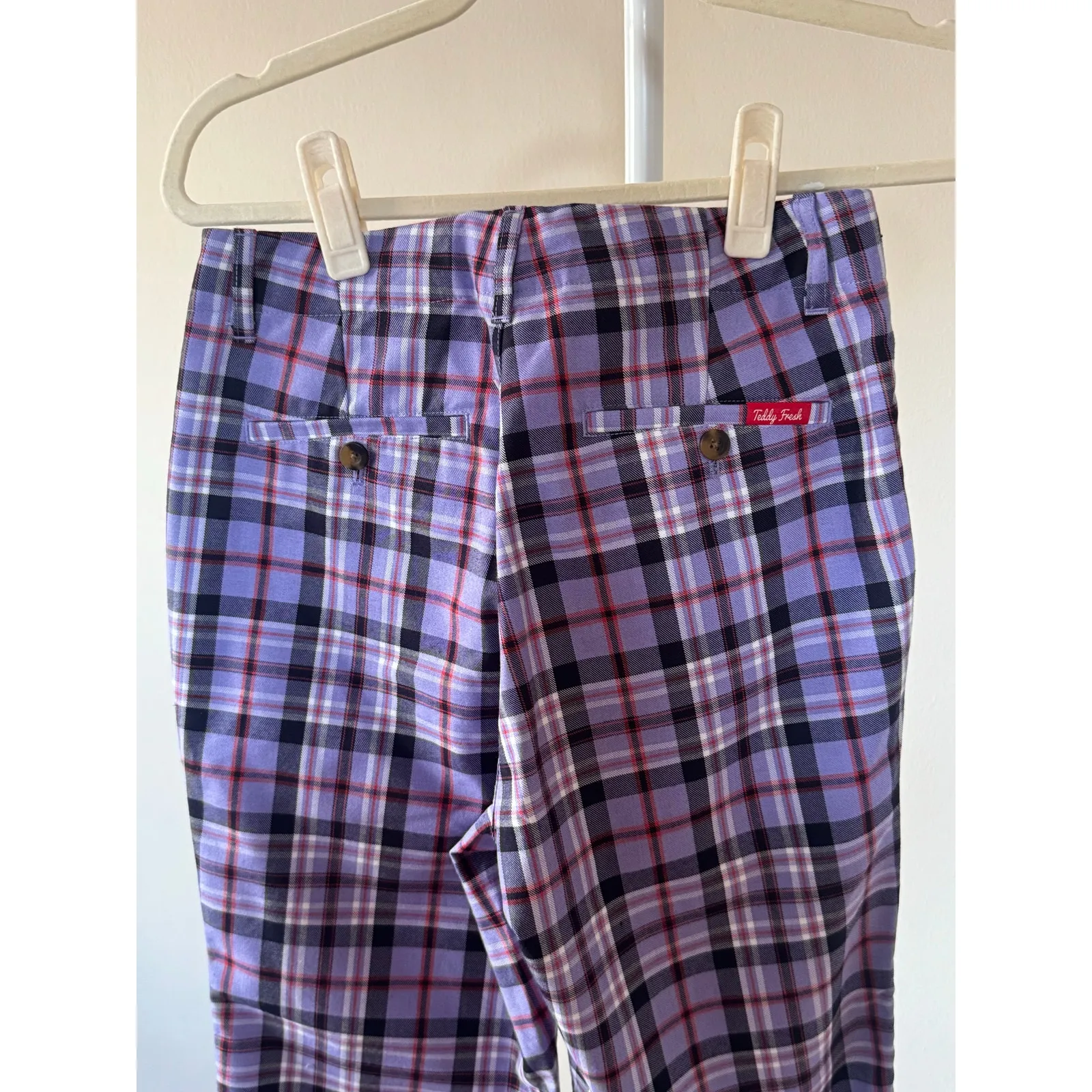 NWT Teddy Fresh Purple Plaid Charms Pants - 25 Grunge Punk 90s Retro Y2K - Image 5