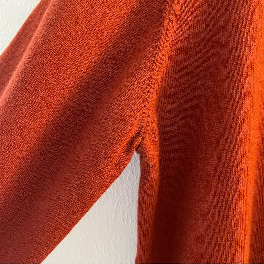 Roller Rabbit Sweater Varo Eyelet Peplum Hem Mock Neck Cashmere Sweater XL NWT - Image 11