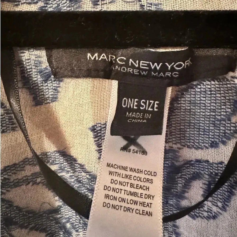 Marc New York 100% Cotton w/ leather tassel tie front Floral print Boho kimono - Image 6