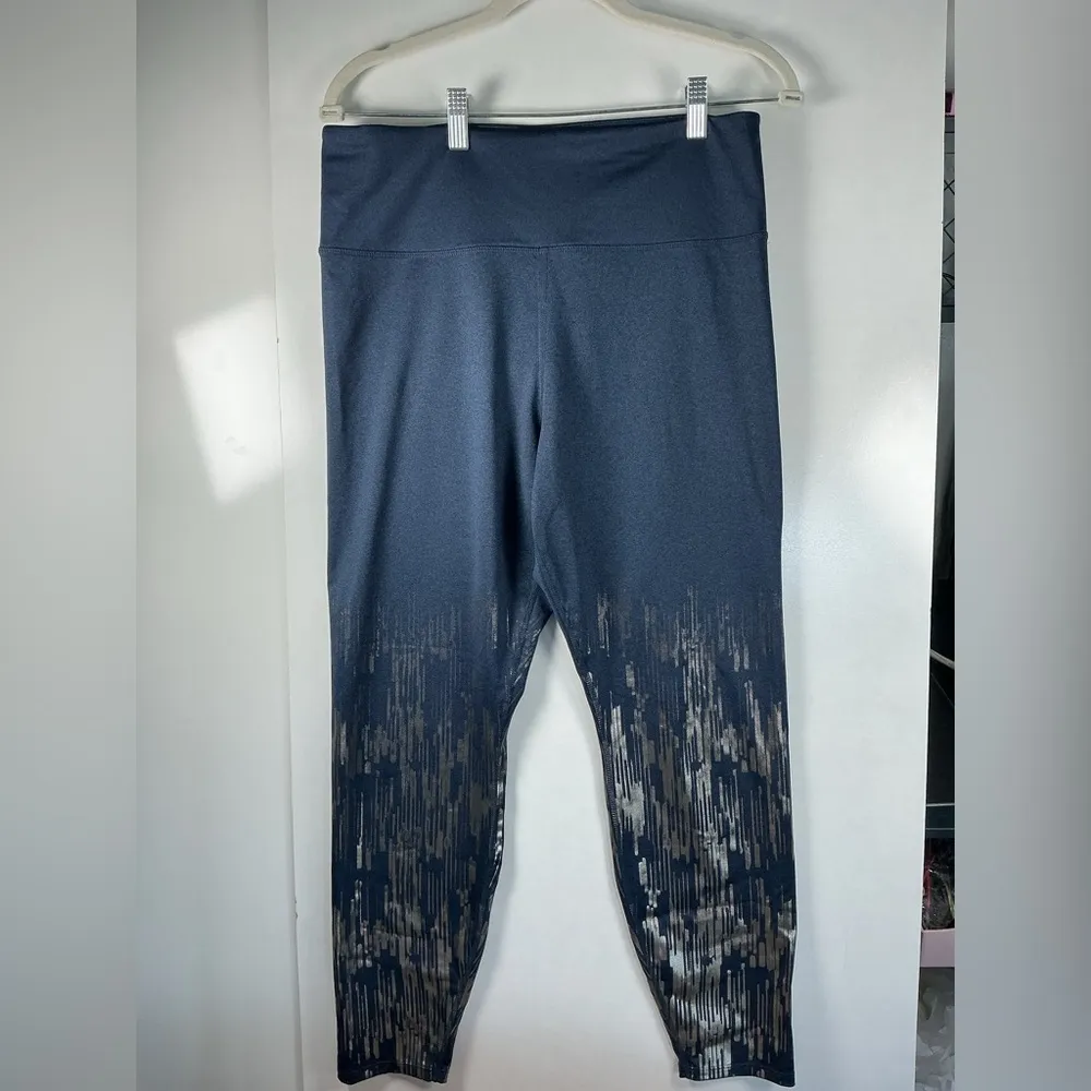 JoyLab Blue and White Patterned Leggings Set A0344 - Image 2