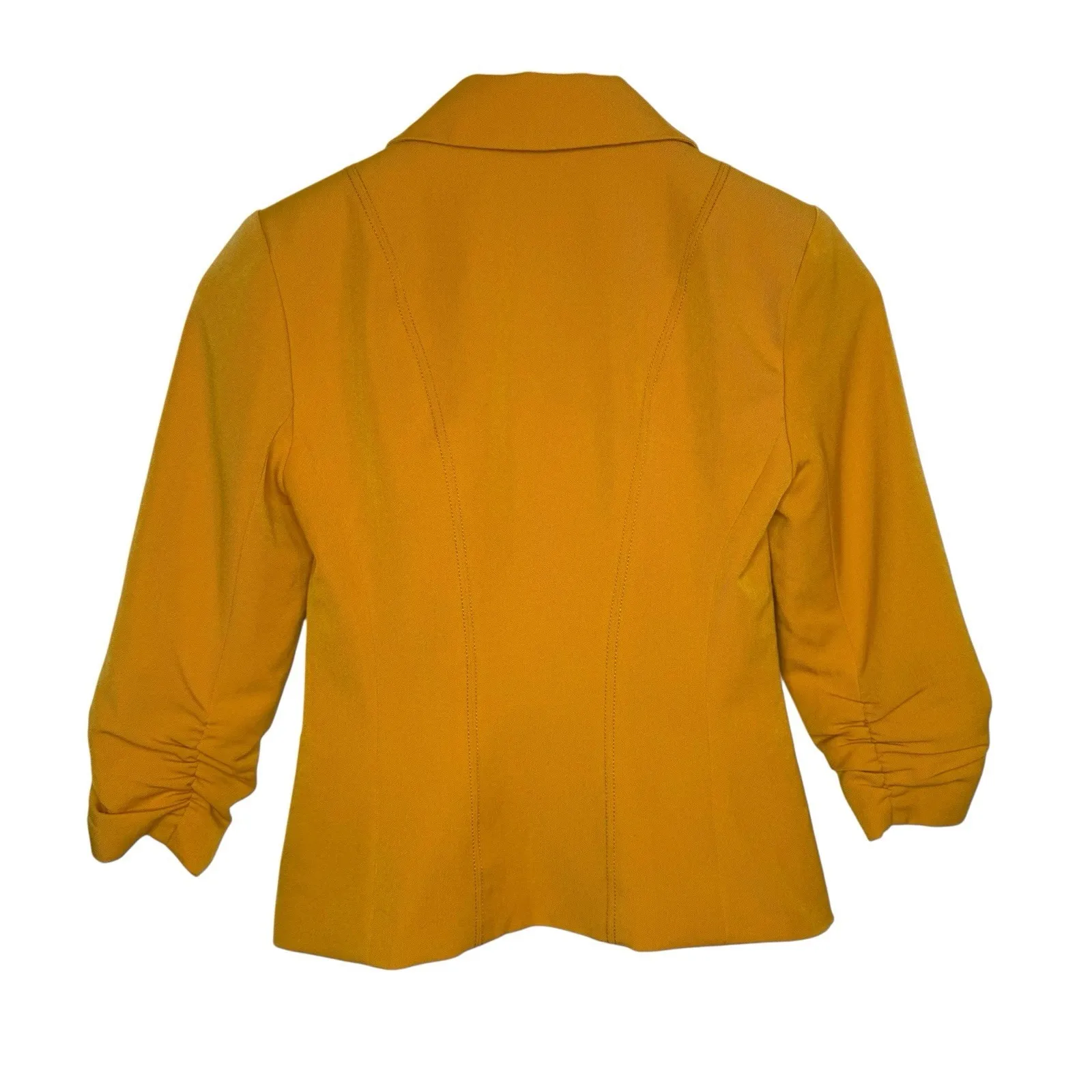 XOXO Y2K Ruched 3/4 Sleeve Cropped Blazer Jacket XS Single Button Made In USA‎ - Image 5