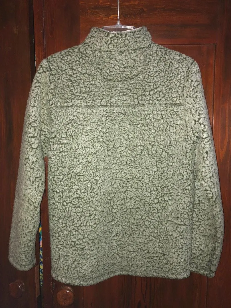 Sherpa Pullover Quarter Zip Green - Image 2