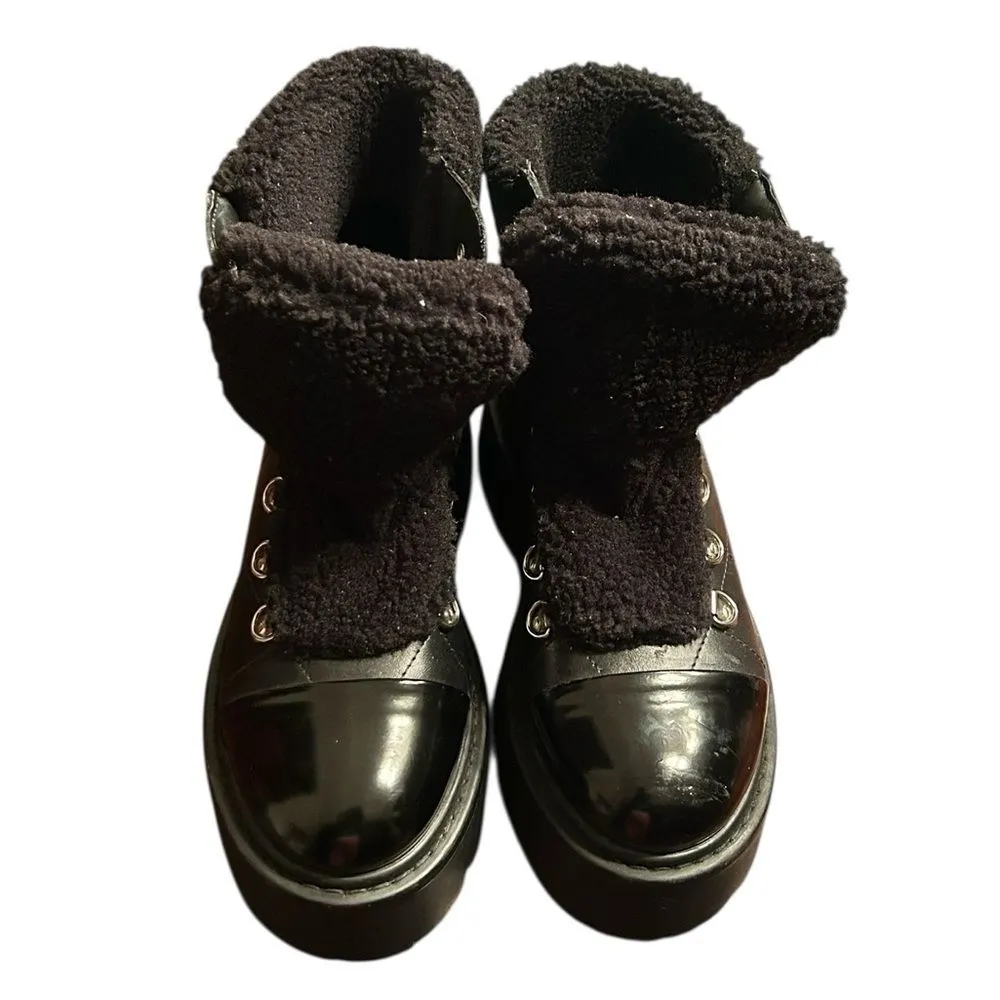Steve Madden Shearling Black Ankle Boots(Size 6) - Image 8