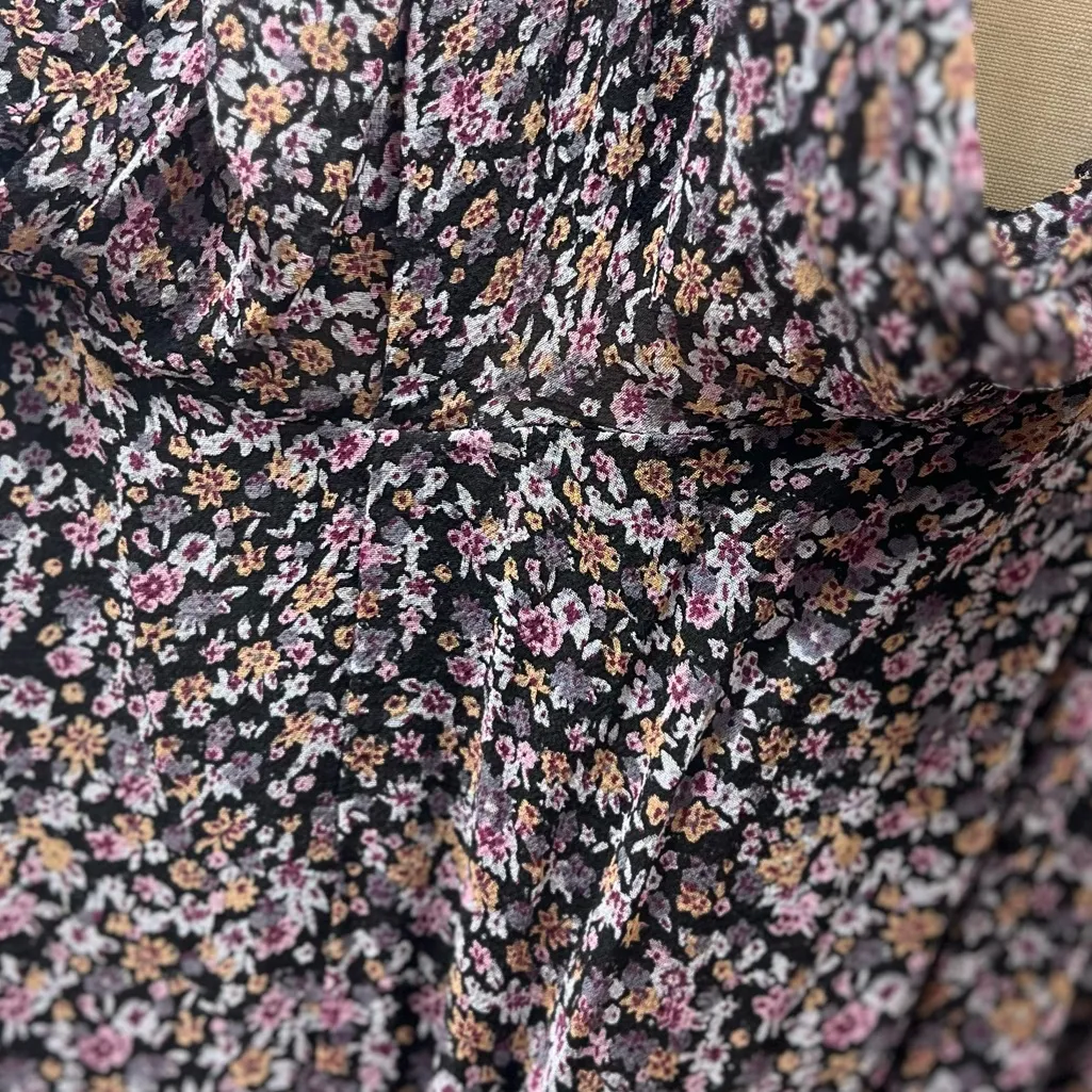 LOVE SHACK FANCY CHARLOTTE OFF-THE-SHOULDER FLORAL PRINT MIDI DRESS L - Image 6