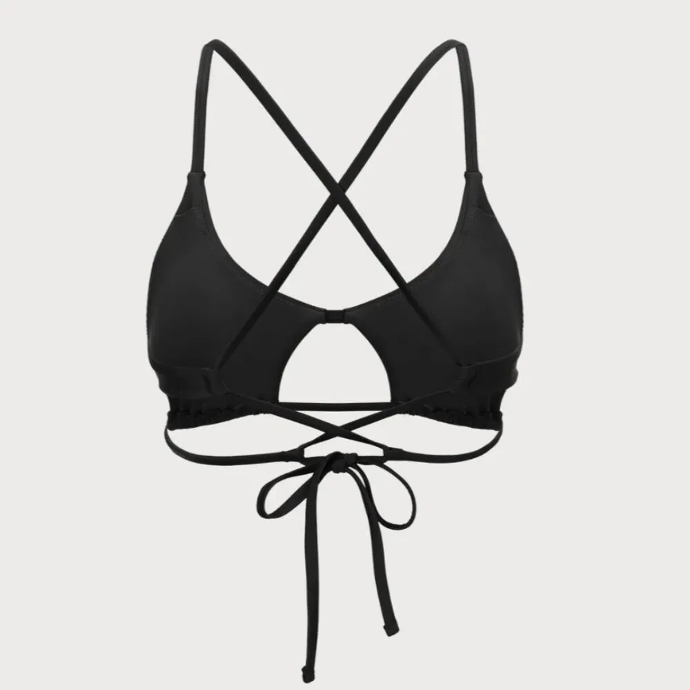 BERLOOK ECONYL® Black Cut Out Bikini Top ONLY 62 Size L - Image 8