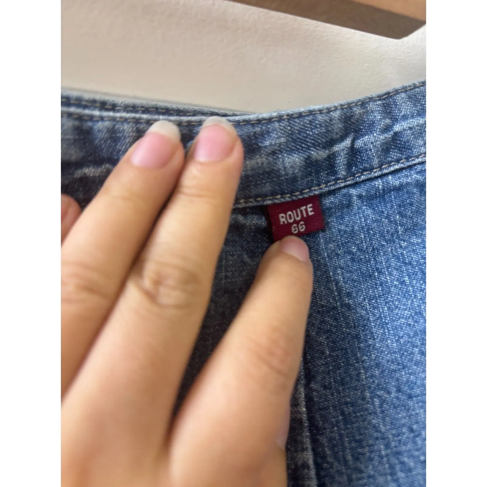 66 Route Skirt Blue Jean Drawstring Sporty Long Denim Maxi Women’s 13/14 COUNTRY - Image 8