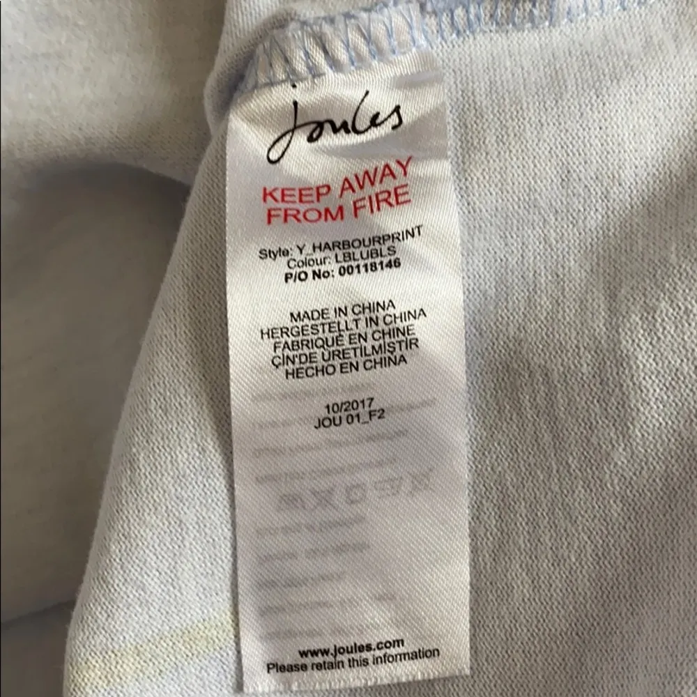 Joules Harbour blue floral print tee size 4 - Image 5