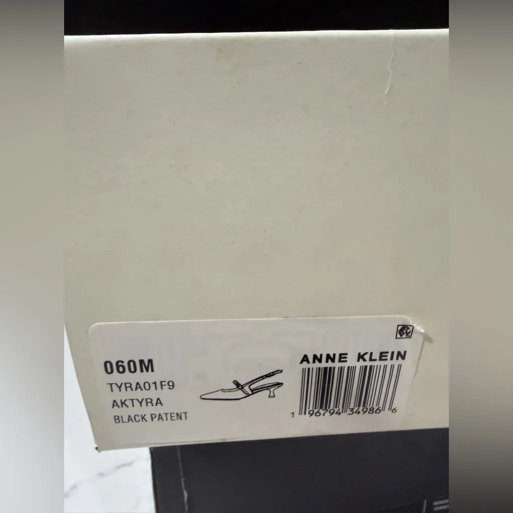 NEW Anne Klein Black Patent Tyra Cushioned Insole Pump Heel 6 $85 - Image 6
