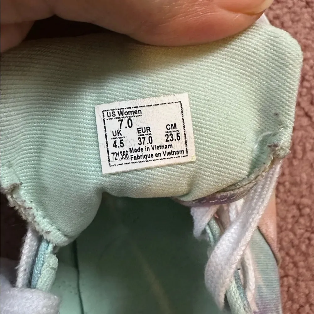 Vans Doheny Tie Dye Pastel Sneakers Women’s Size 7 - Image 6