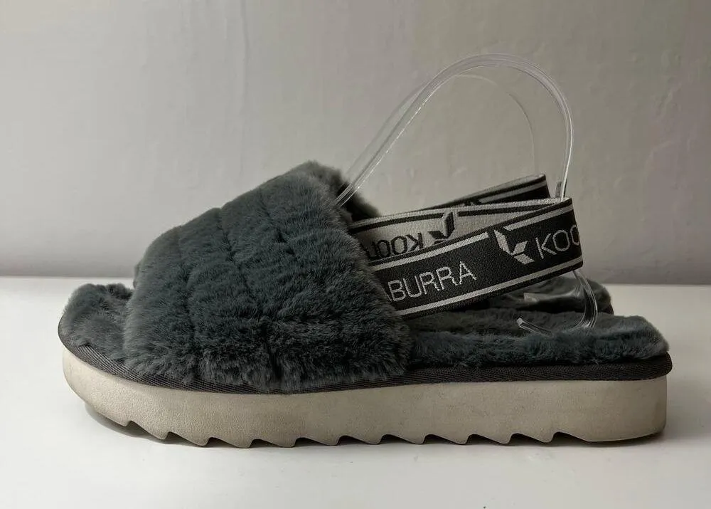 Koolaburra Women's Fuzz'n II Slippers Size 8 Faux Fur Casual Plush Neutral - Image 4