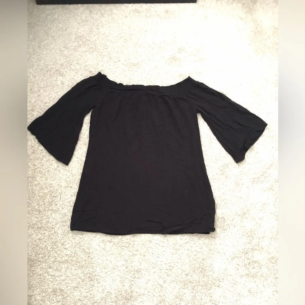 ABERCROMBIE & FITCH Off the Shoulder tunic mini dress Womens Size M bell sleeves - Image 3