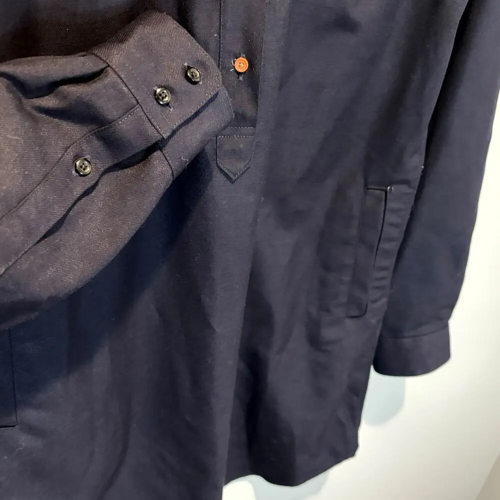 Trovata Marin Navy Long Sleeve Shirt Dress - Image 3