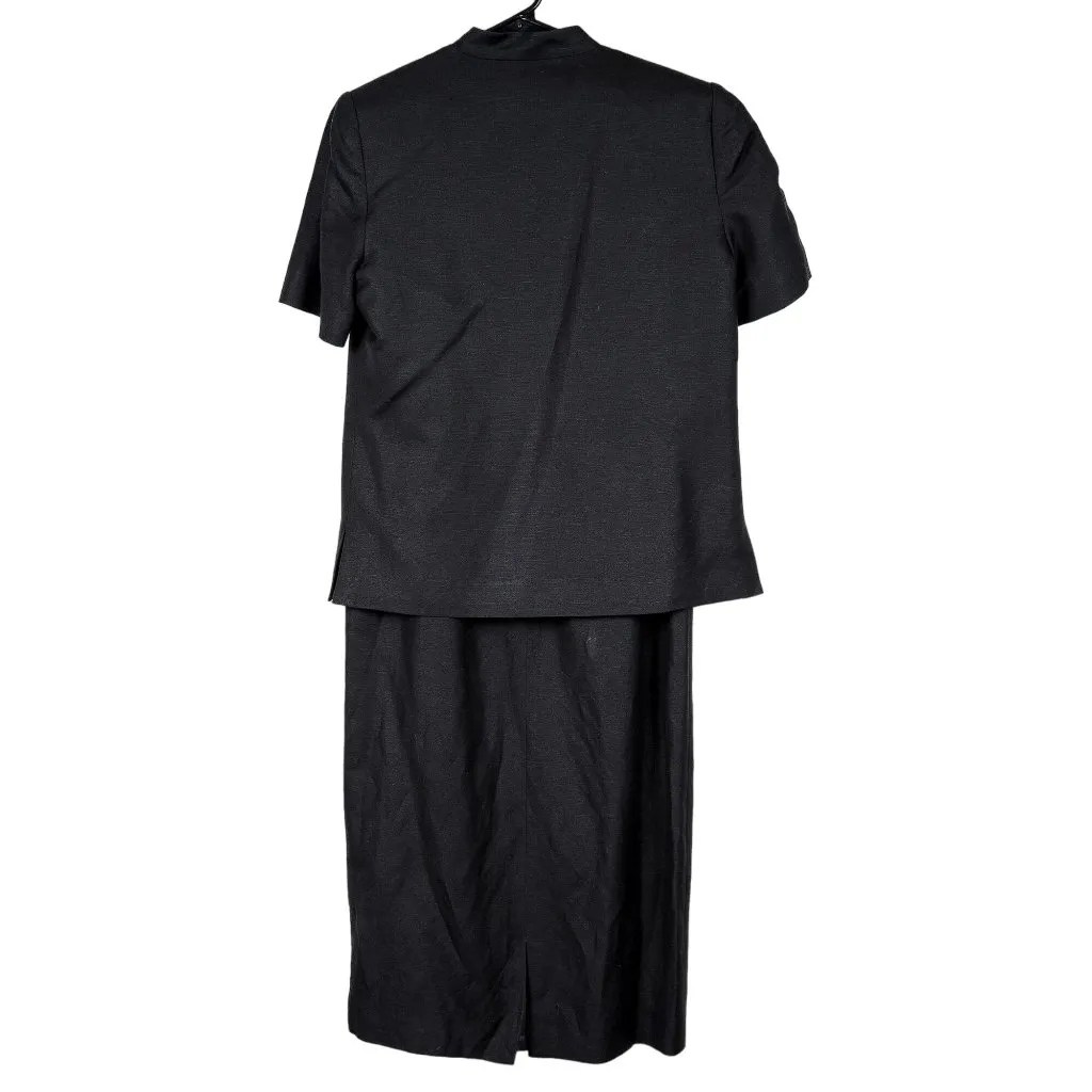 Kasper ASL Womens Dress Blazer 4 Black 90s Career Casual Linen Blend Business - Image 7