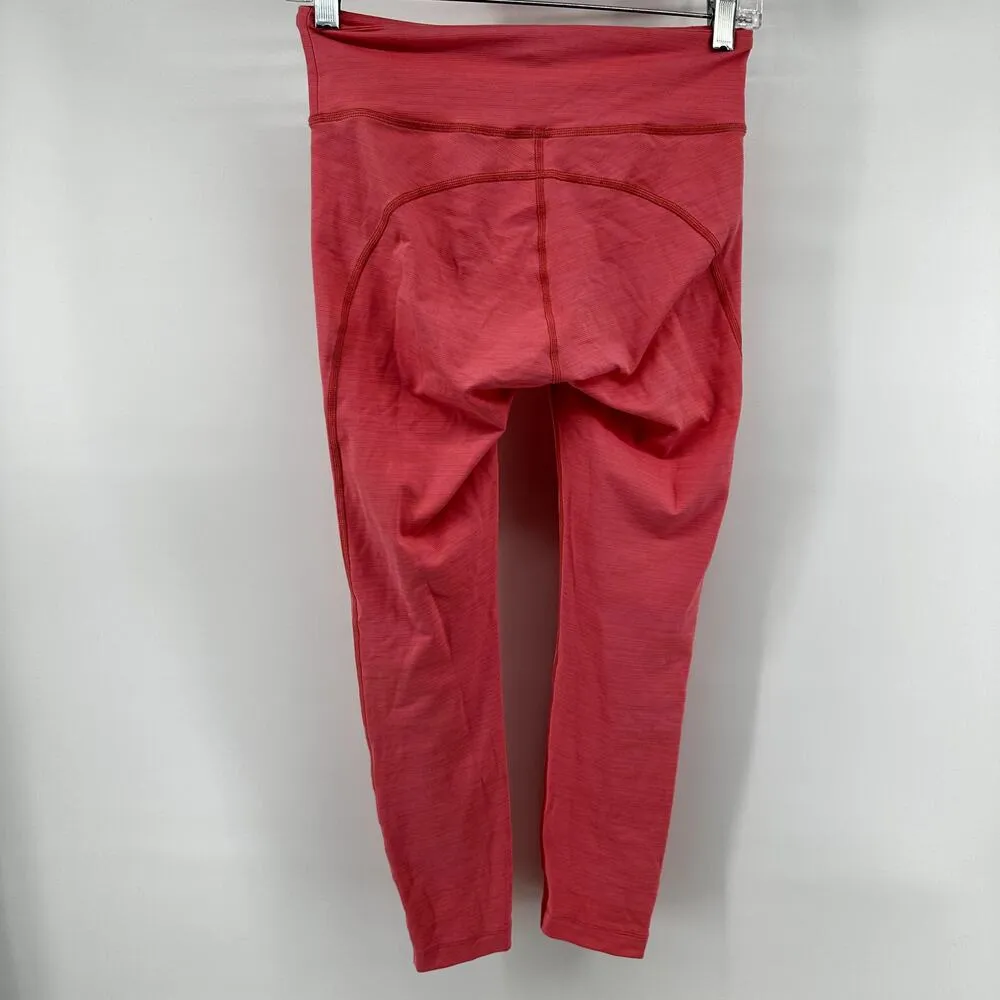 Outdoor Voices TechSweat Flex 7/8 Leggings Pull On Stretch Ankle Yoga Coral S - Image 5