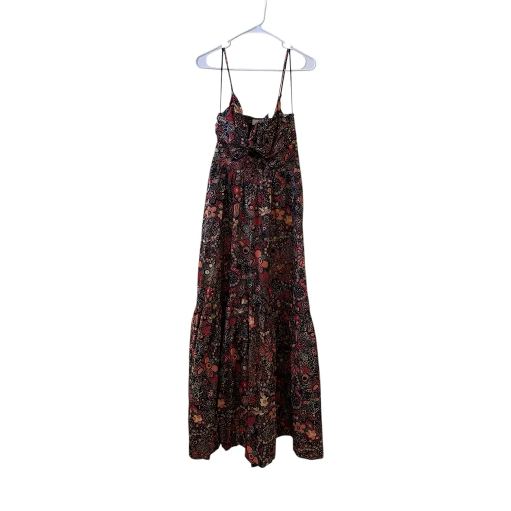 A.L.C. Laura Cutout Floral Maxi Dress Brown Sz 4 - Image 3