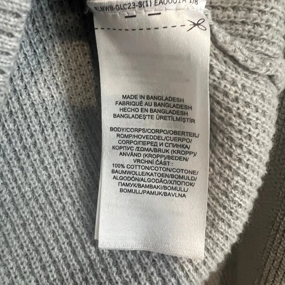 Ralph Lauren Cowl Neck Turtleneck Thermal Waffle Knit Long Sleeve Shirt Pullover - Image 5