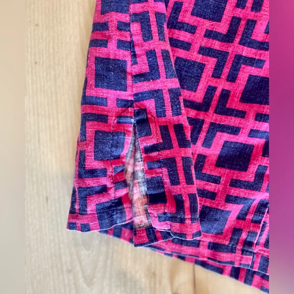 CHARMING CHARLIE Women Small pink blue geometric v-neck sleeveless tunic Top - Image 8