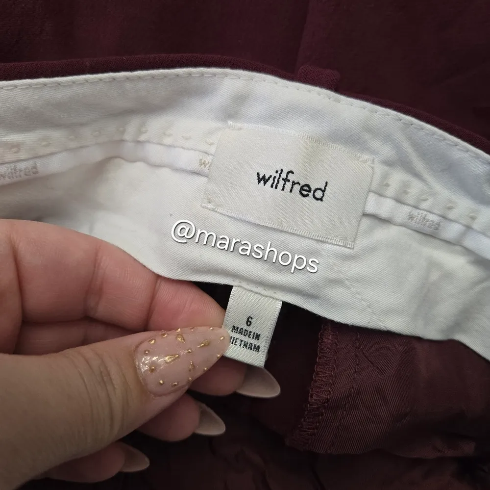 Aritzia Wilfred Effortless Pant Spiced Burgundy - Image 8