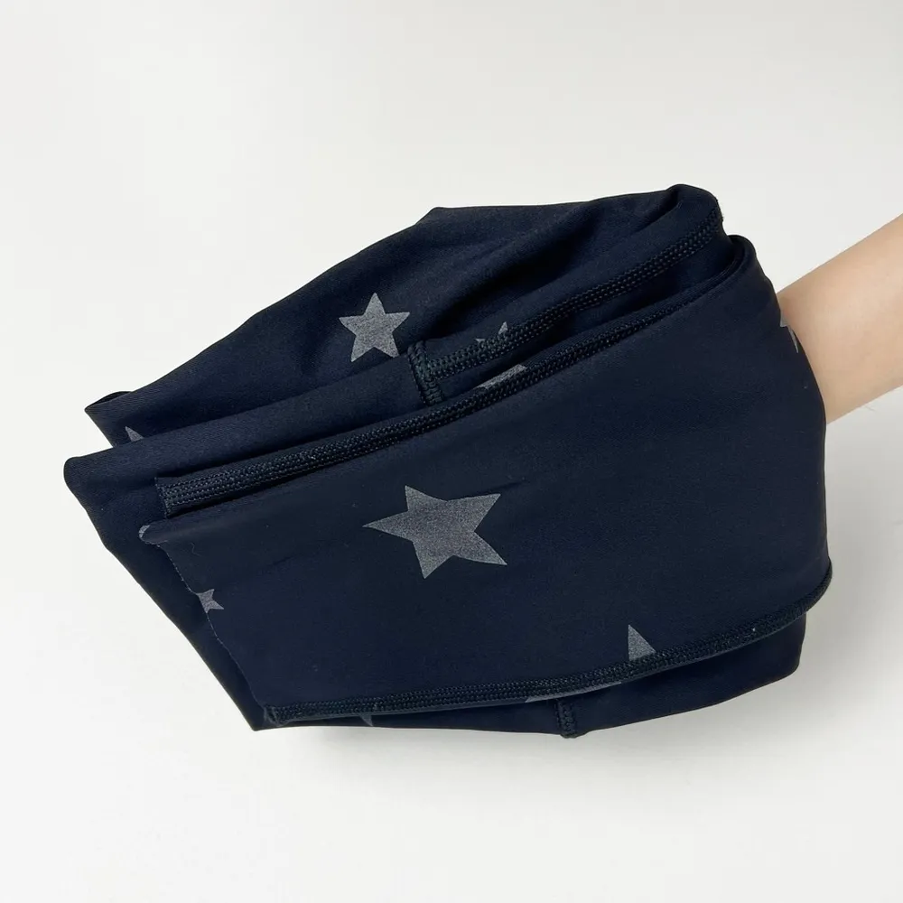 Aerie Chill Play Move High Rise Black Star Leggings Size Small S Athletic - Image 2