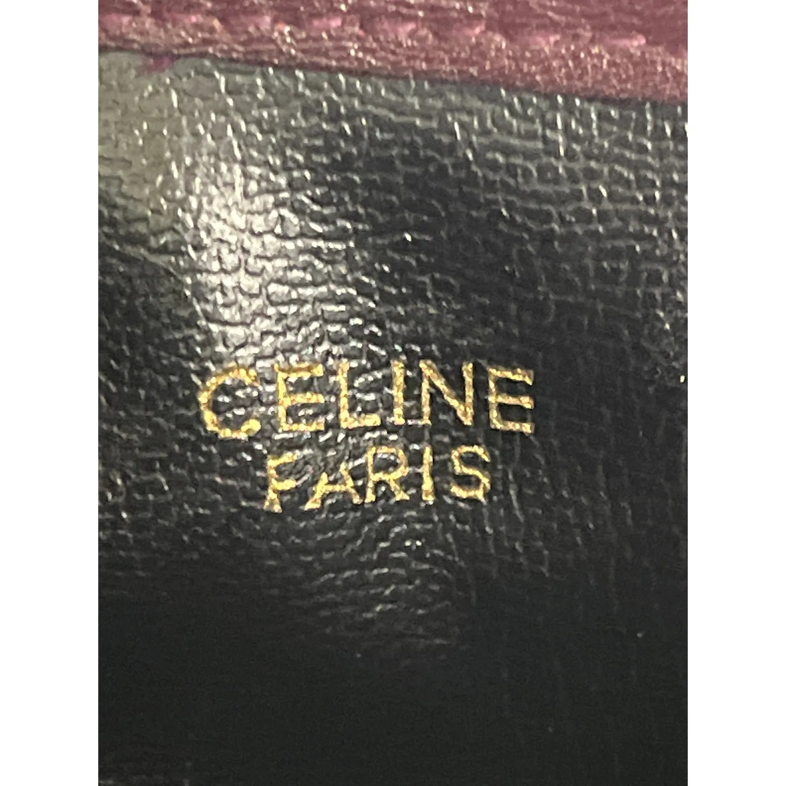 Vintage Celine Macadam Burgundy Flap Shoulder Bag Made In Italy Gold Hardware - Image 4