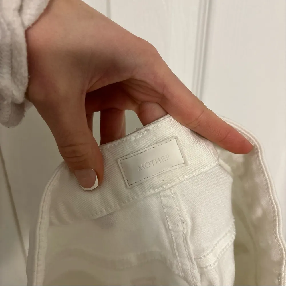 Mother The Looker Crop Glass Slipper White Size 27 - Image 8