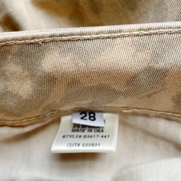 Anthropologie Bella Dahl Tan Cream Leopard Print Low Rise Chino Women’s Size 28 - Image 9