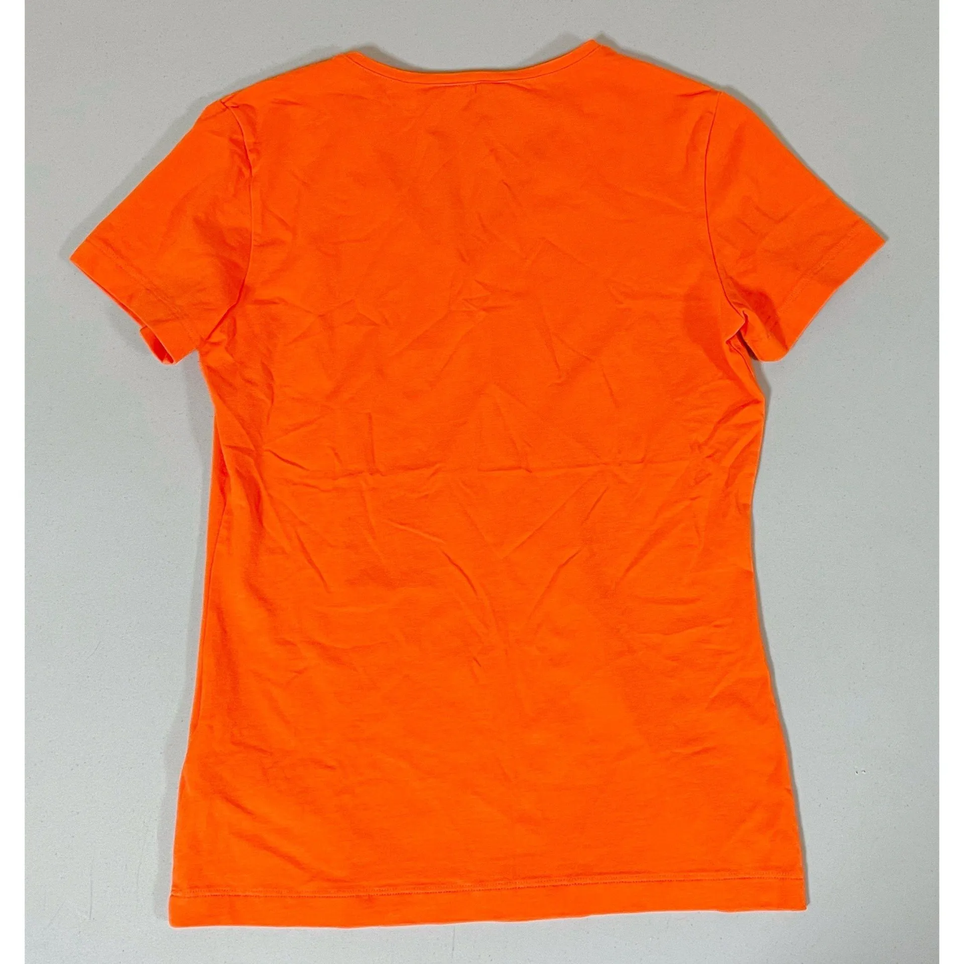 Escada Sport Orange V-Neck Short Sleeve Tee T-Shirt Top Size S 🧡 - Image 2
