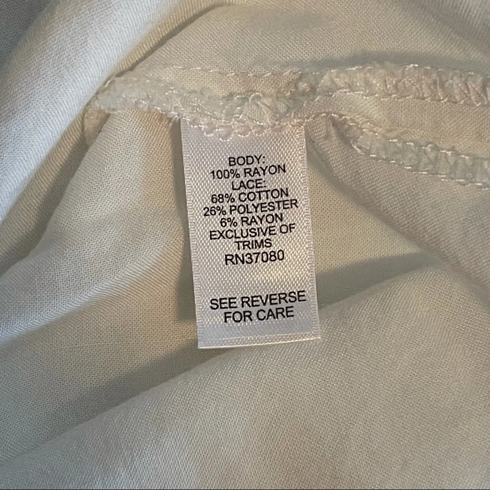 Cato Ivory Lace Ruffle Detail Long Sleeve Collared Button-Up Blouse Size S - Image 5