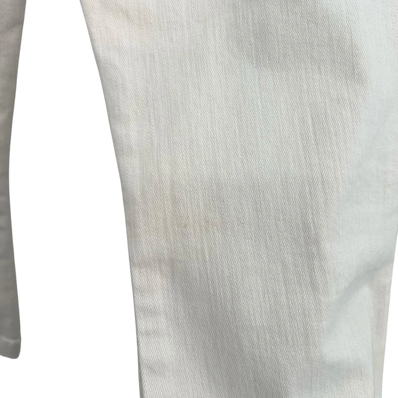 Veronica Beard Carson Jeans Ankle Flare High Rise Ecru Ivory Size 26 US 2‎ - Image 15