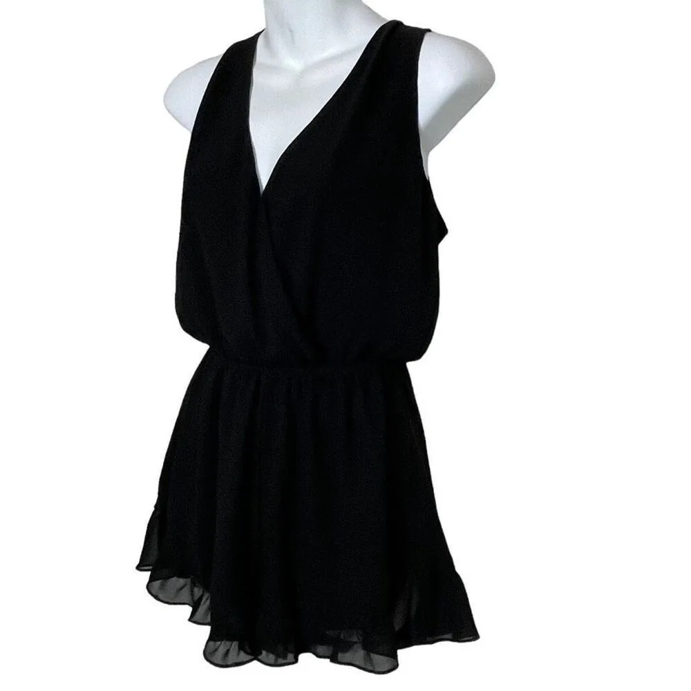 ✨SHOW ME YOUR MUMU Riri Sz Medium Romper in Black Chiffon✨ - Image 5