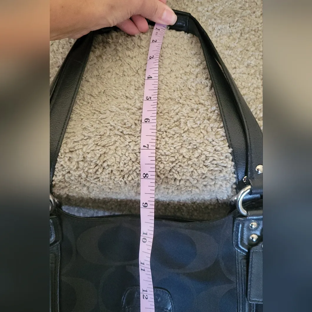 Coach Black Signature Shoulder Bag - Image 8