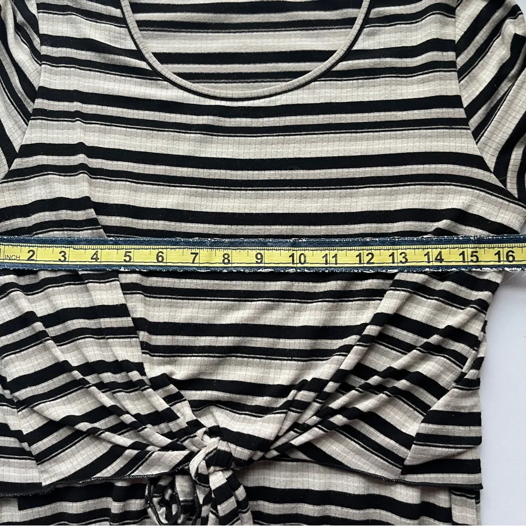 Striped Long Sleeve Maxi Dress Black - Image 7