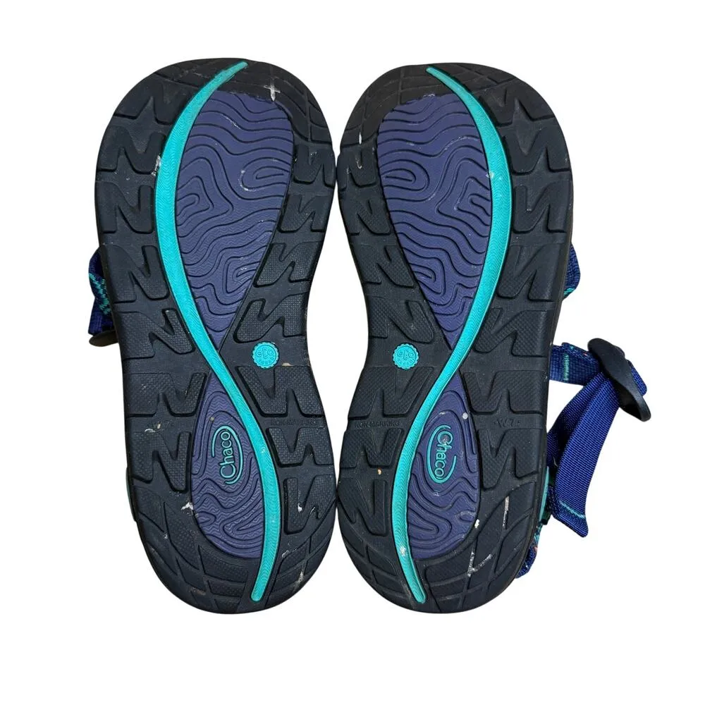 Chaco Womens Z/Volv 2 Toe Loop Sandals Mosaic Cobalt Blue Black Size 7 - Image 6