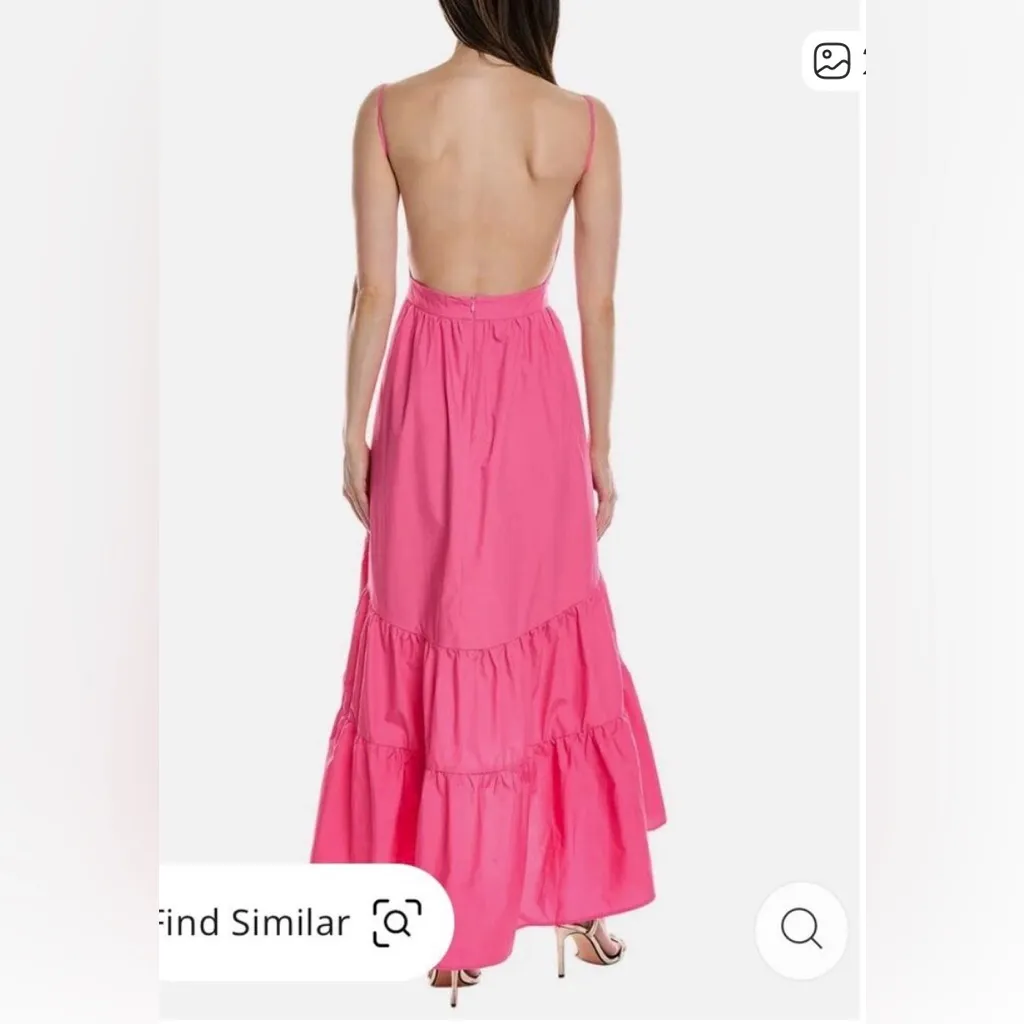 Aqua Vibrant Pink High Low Dress - Image 2