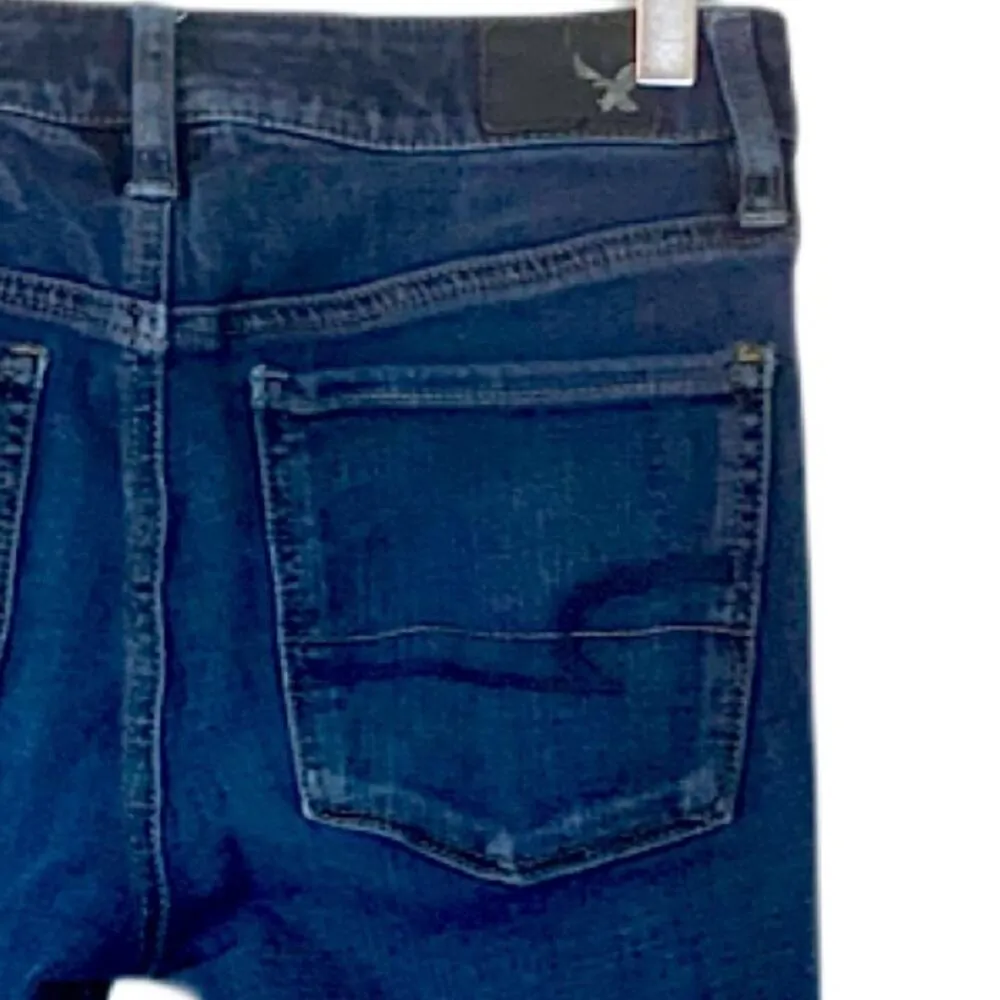 American Eagle AEO Denim X4 Women's High Rise Distressed Skinny Jegging Size 4 - Image 6