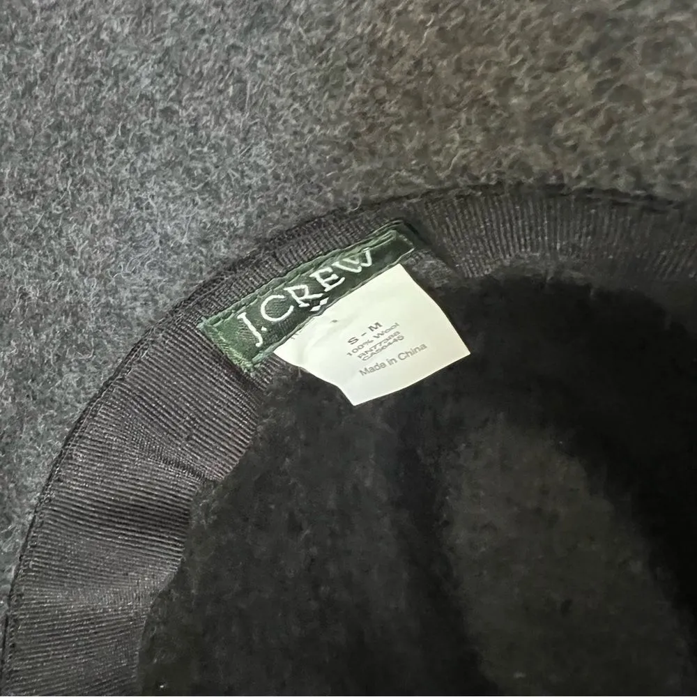 J.Crew Hat Gray Wool Fedora Floppy Brim Boho Classic Style Size S-M - Image 5