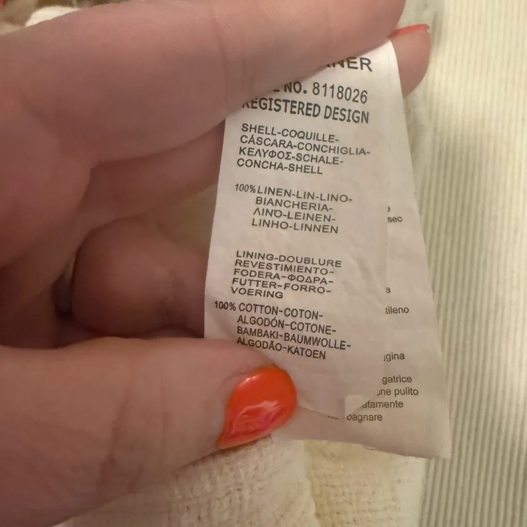 Bohemian Linen Cream Blouse with Colorful Embroidery XL Red - Image 3