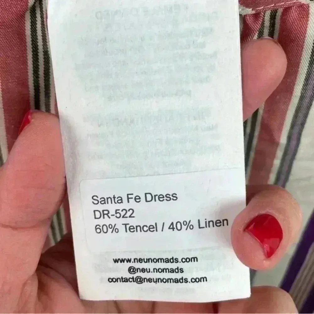 Neu Nomad Santa Fe Multicolored Striped Maxi‎ Dress Size M - Image 7