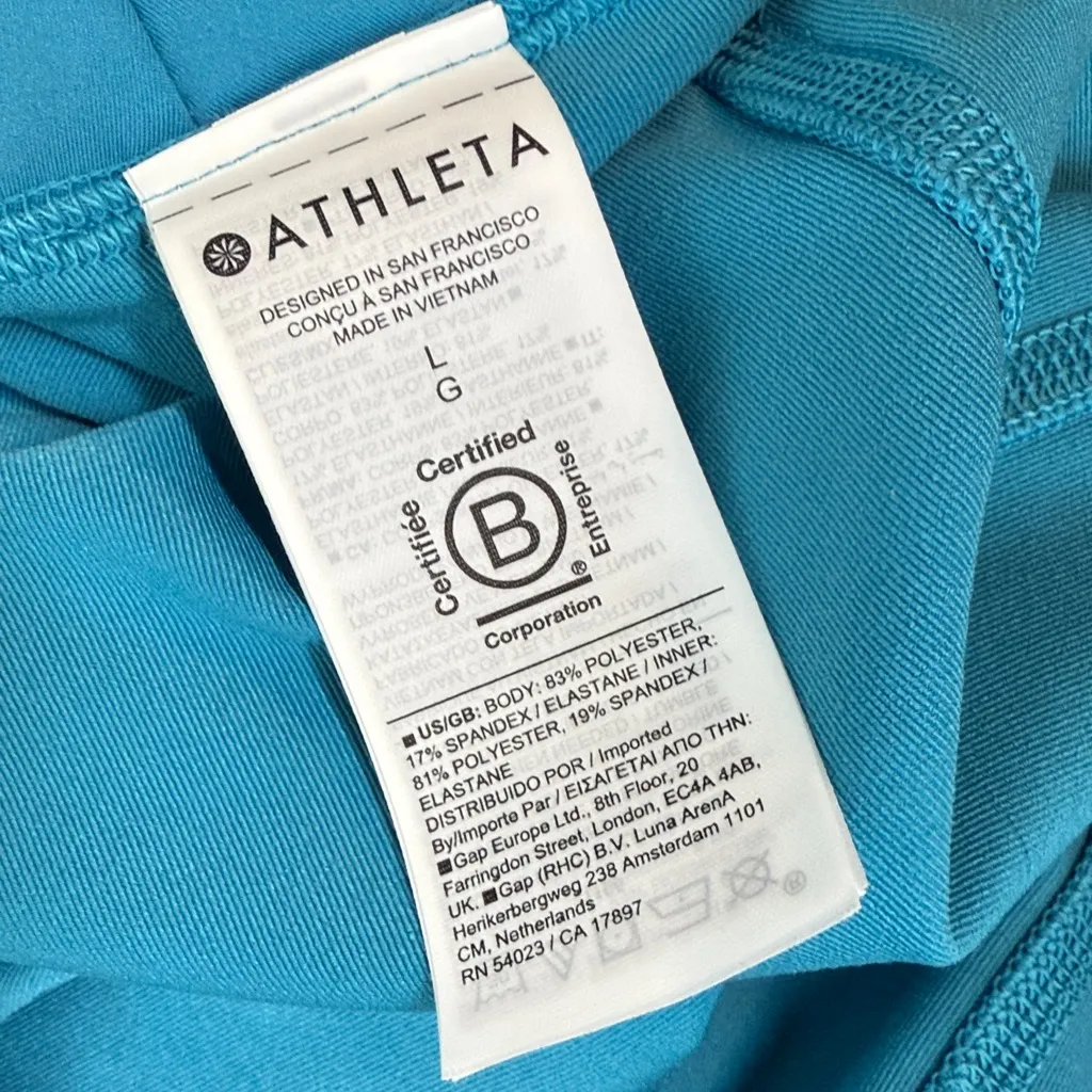 Athleta Ace Tennis Golf Activewear Skort Skirt 13.5" in Pacific Blue W2075 Sz L - Image 9