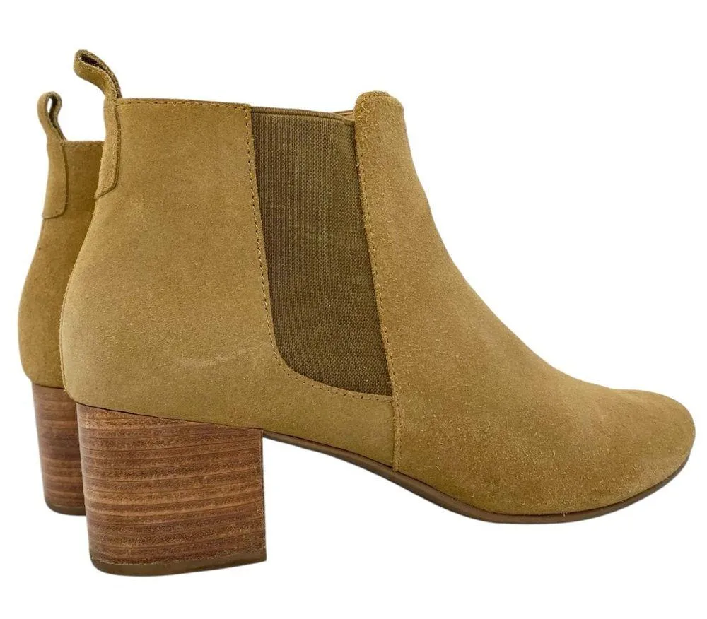 Able Suede Leather Chelsea Ankle Boots Tan Size 10 - Image 3