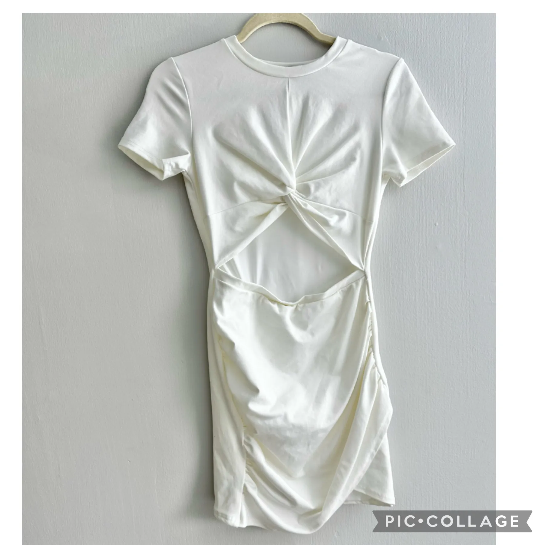 Adika front twist cutout short sleeve dress - Image 3
