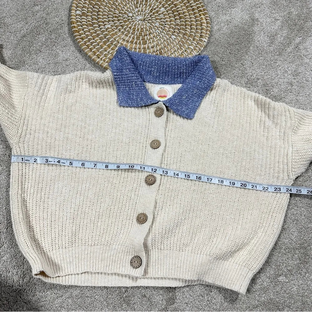 Daily Practice by Anthropologie Knit Lounge Set Sweater Cardigan & Shorts M - Image 13