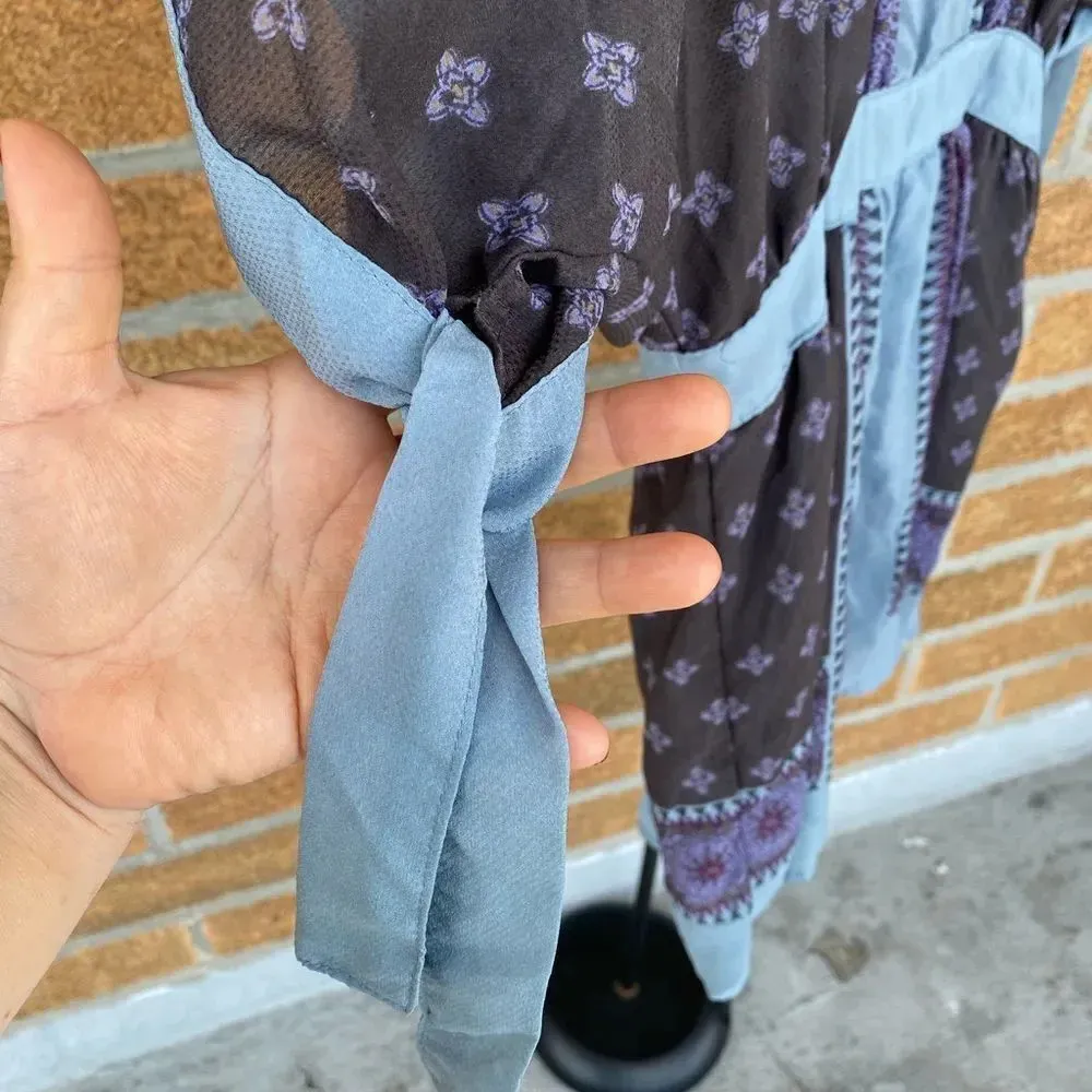 Free People Dusty Blue Santa Cruz Kimono small - Image 9