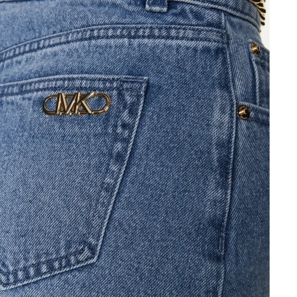 Michael Kors Denim Mini Skirt - Angel Blue Wash Size 8 New w/Tag Retail $195 - Image 4