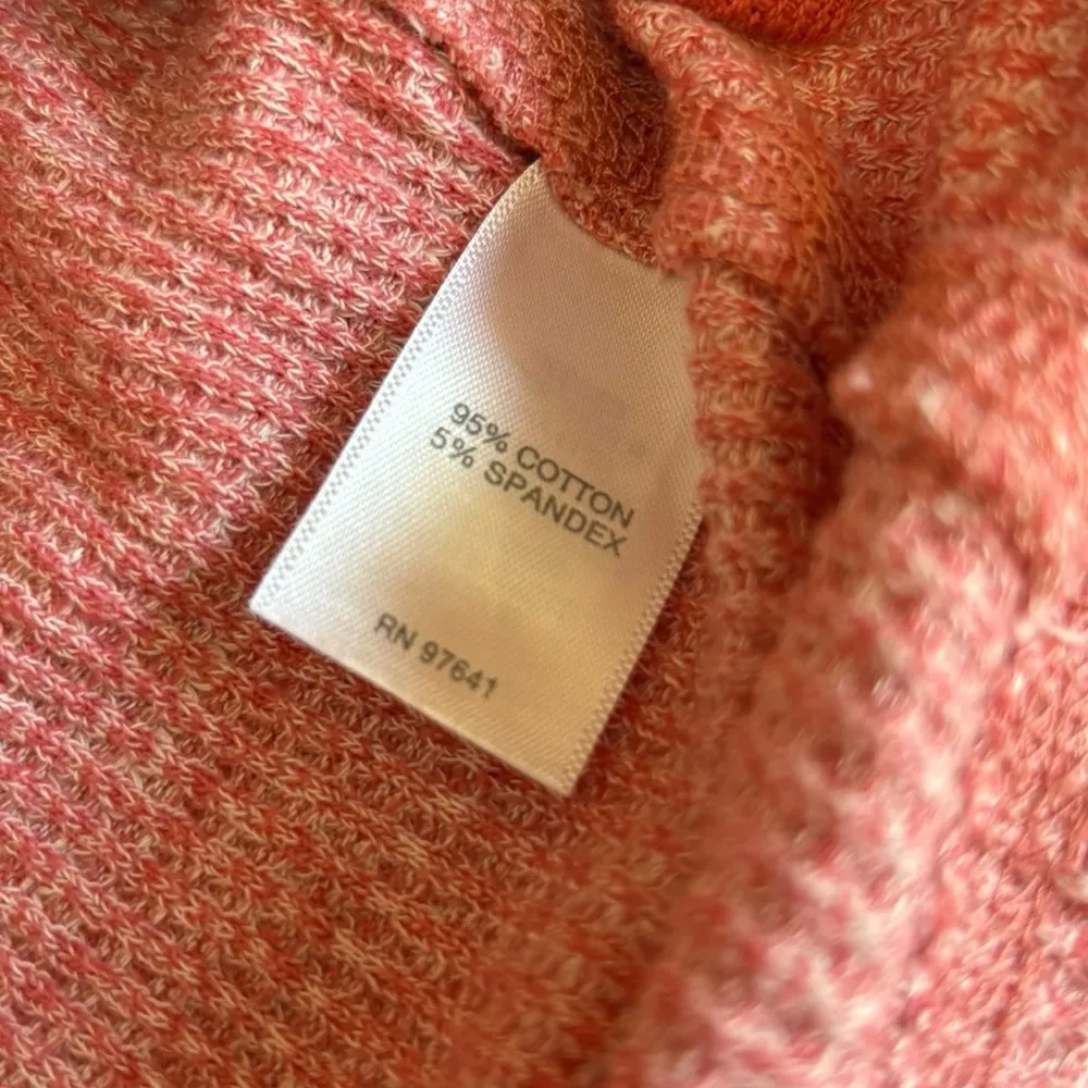 J. Jill Pink Cowl Neck Sweater Heathered Texture Cinched Hem Womens Small Pink - Image 9