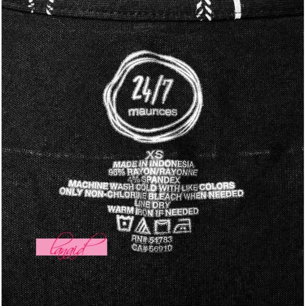 Maurices Stripe Wrap Front Tee Strappy Neckline Cut-Outs Striped Surplice Blouse - Image 5