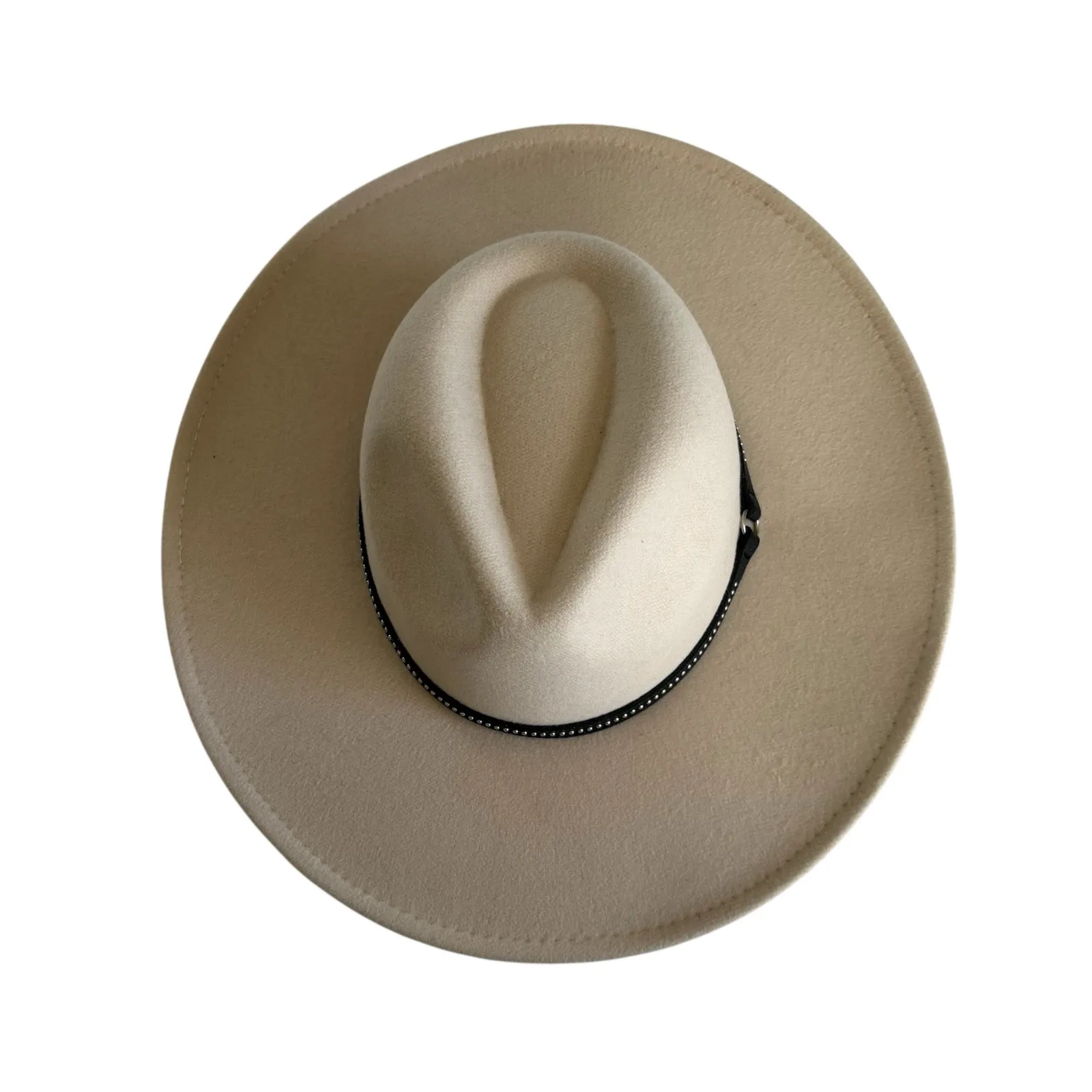 Lulus What a Stud Bone Wide Brim Hat Trendy Felt Women’s One Size NWT - Image 2