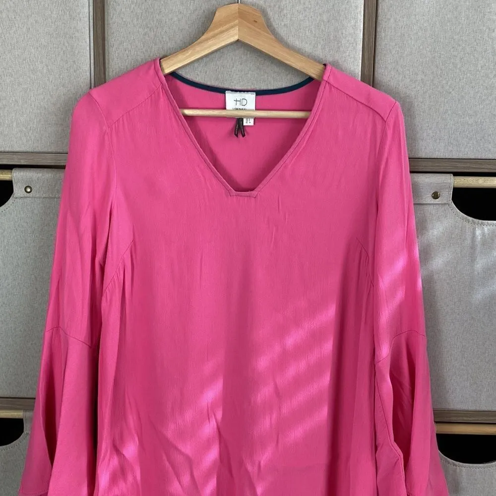 HD in Paris anthro pink bell sleeve dress - Image 4